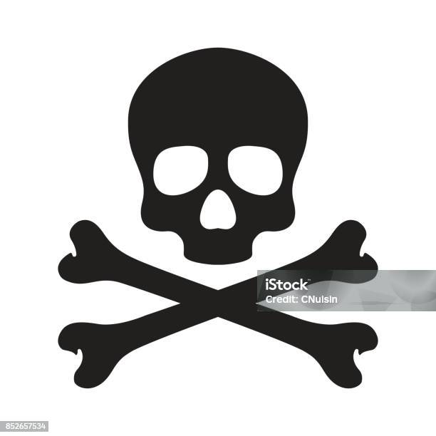 Skull Cross Bone Halloween Illustration Wallpaper Background Vector Doodle Stock Illustration - Download Image Now