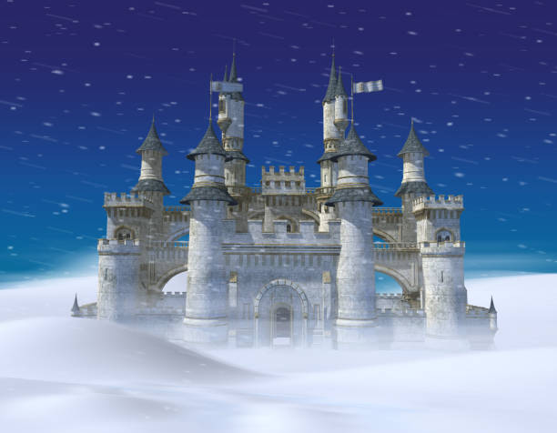 istock Enchanted Winter Fairytale Princess Castle 852665022