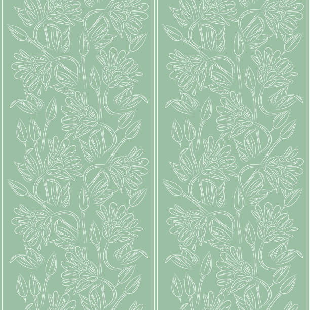 istock Vintage floral background. Seamless pattern with daisies. Flowers ornament. 852693068