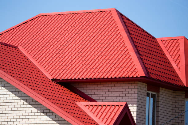 istock roof with a window in a brick house 852721804