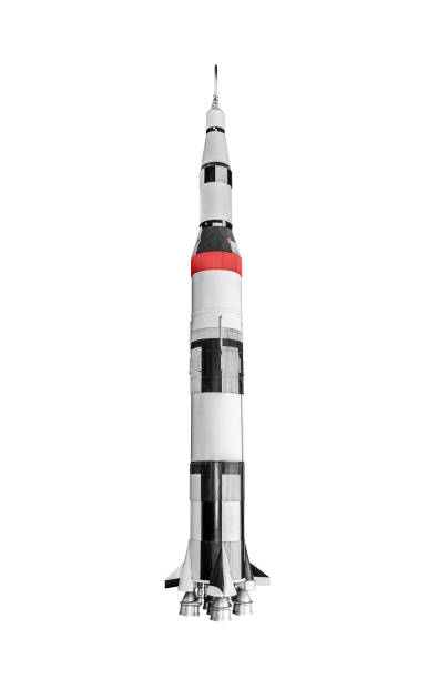 space rocket isolated on white background - toy spaceship inspiration ideas imagens e fotografias de stock