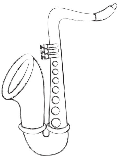 illustrations, cliparts, dessins animés et icônes de célébration de festival musical instrument jazz saxophone - close up musical instrument saxophone jazz