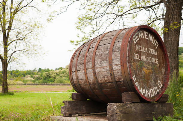 istock Old wooden barrel. 852722622