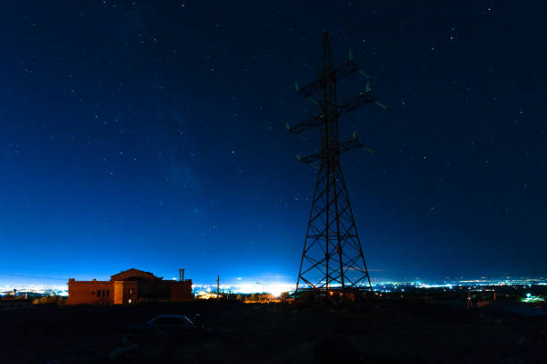 istock Star in the night sky over Yerevan, Armenia 852729184
