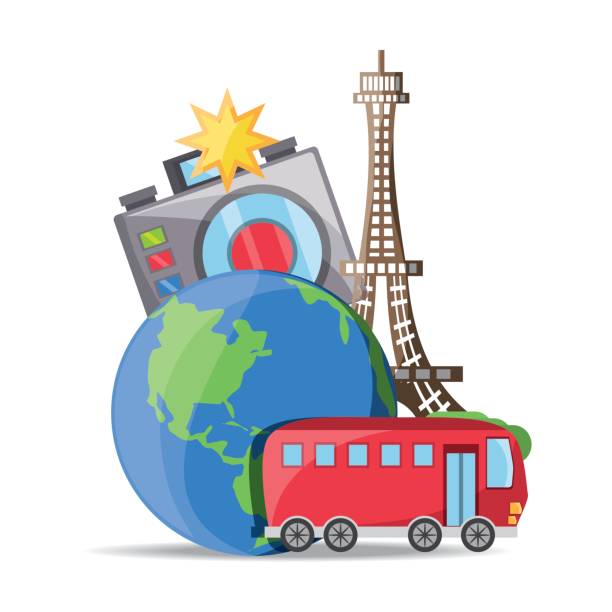 istock eiffel tower archicture of france with travel things 852742610