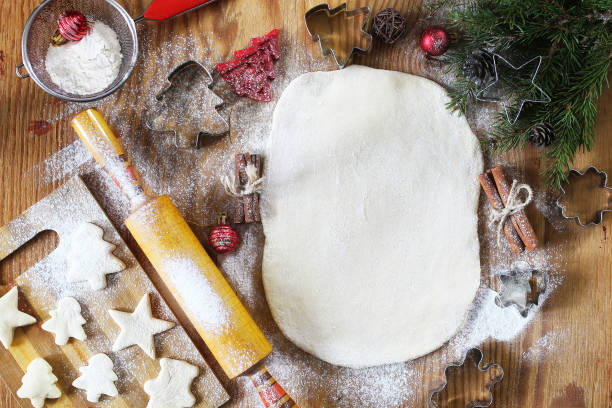 New Year delicacy cooking butter biscuits of different shapes on