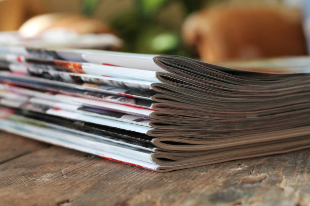 istock Magazines on the wooden table 852765688