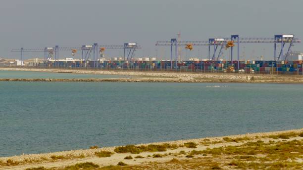 Jubail Commercial Port stock photo
