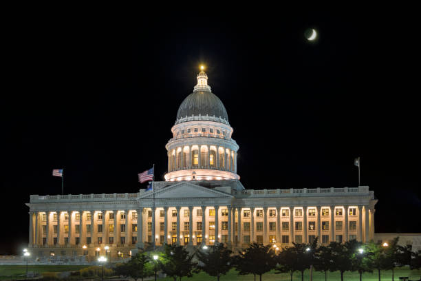 istock Salt Lake City, Capitol Building at night 852776700