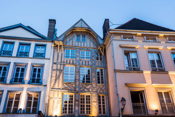 istock Old architecture of Troyes at night 852783800