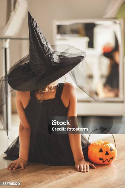 Anticipation Of The Favourite Holiday Stock Photo - Download Image Now - Witch, Candy, Flooring