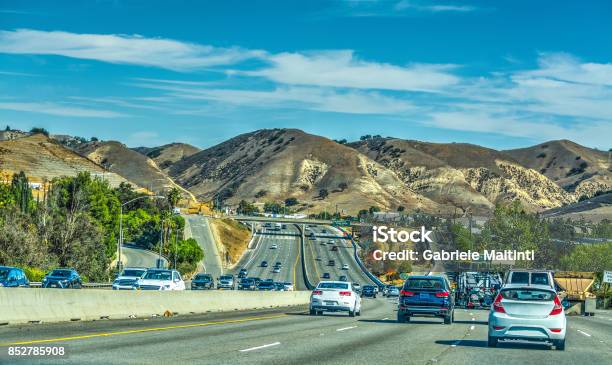 Pacific Coast Highway On A Clear Day Stock Photo - Download Image Now - American Culture, Arts Culture and Entertainment, Avenue