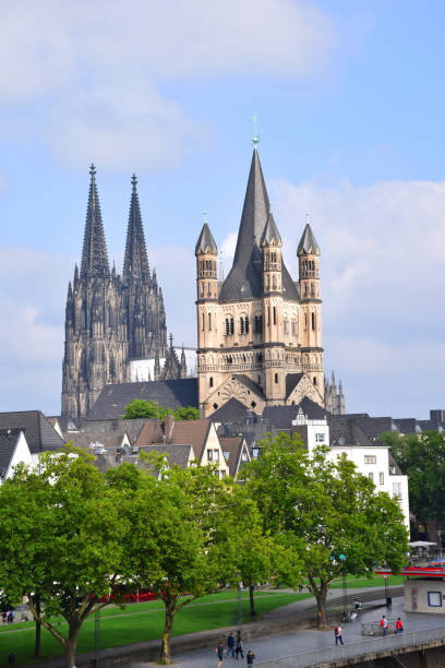 istock Romanesque Church Great Martin and Cologne Cathedral 852801602