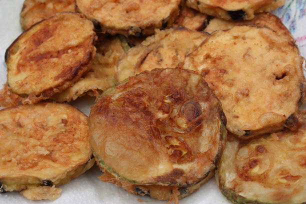 istock Eggplant and zucchini rings in donuts 852802646