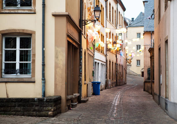 istock The empty street in Luxembourg city 852826952