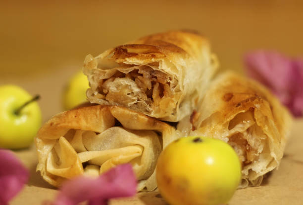 Homemade apple pie stock photo