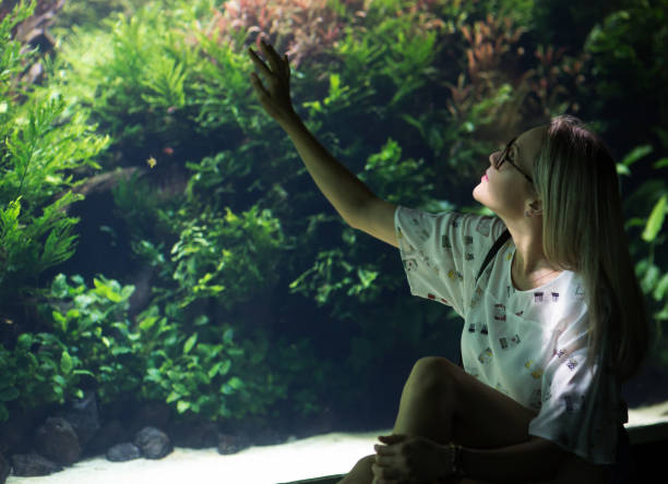 istock Woman in oceanarium 852849044