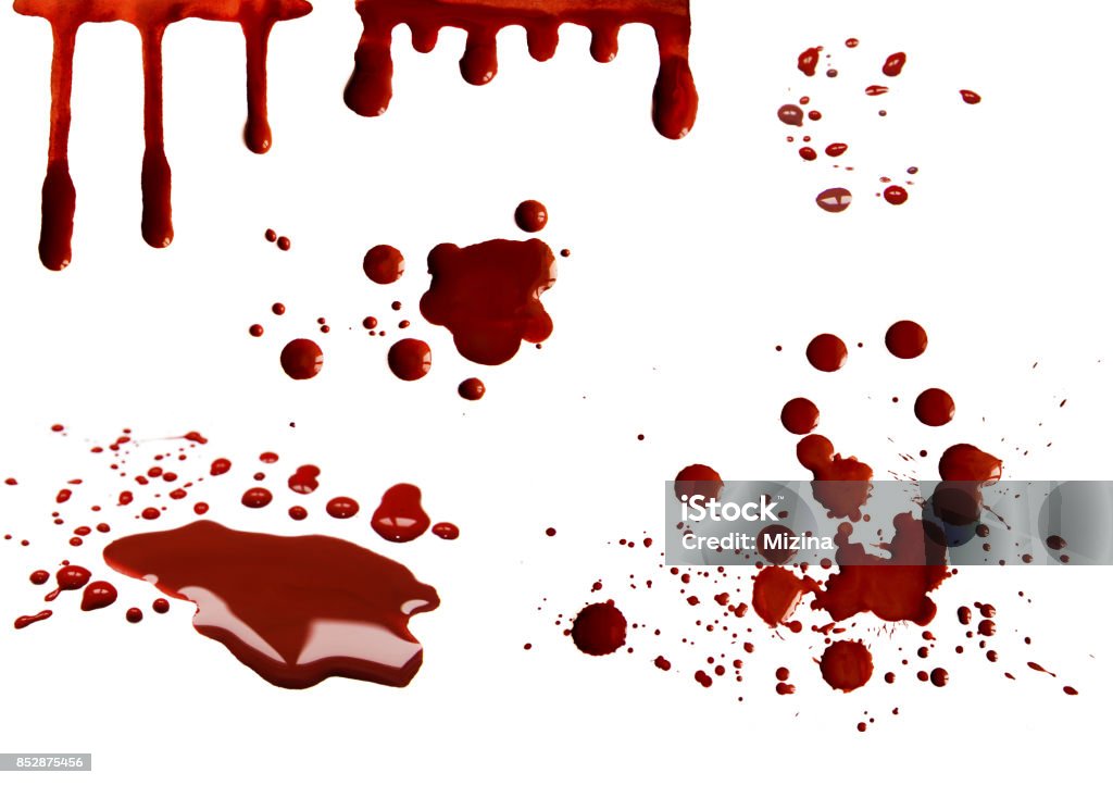 Set di macchie di sangue - Foto stock royalty-free di Sangue