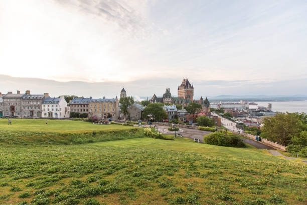istock Frontenac Castle in Old Quebec City hotels and architecture concept 852881492