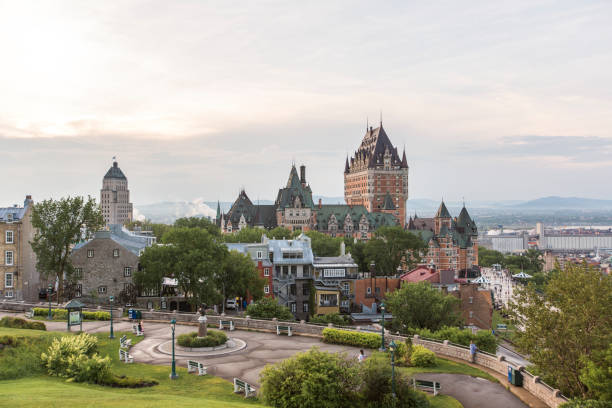 istock Frontenac Castle in Old Quebec City hotels and architecture concept 852881670