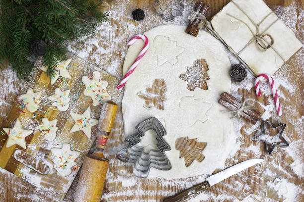 istock New Year delicacy cooking butter biscuits of different shapes on 852881992