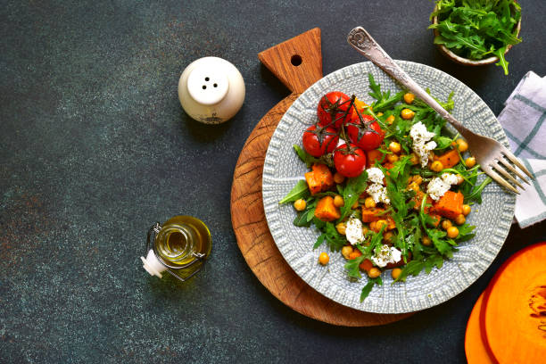 istock Vegetable salad with feta cheese and chickpea 852914106