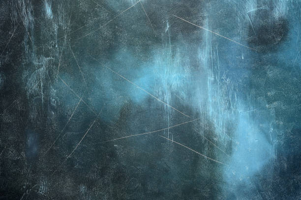 old grunge dark blue background - water damaged stained concrete imagens e fotografias de stock