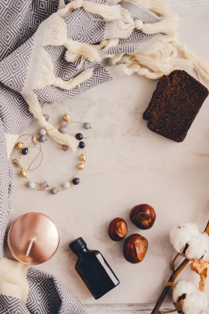istock Fall and winter beauty and fashion flatlay 852956624
