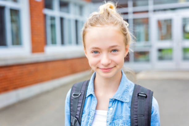 istock Nice Pre-teen boy outside at school having good time 852996286