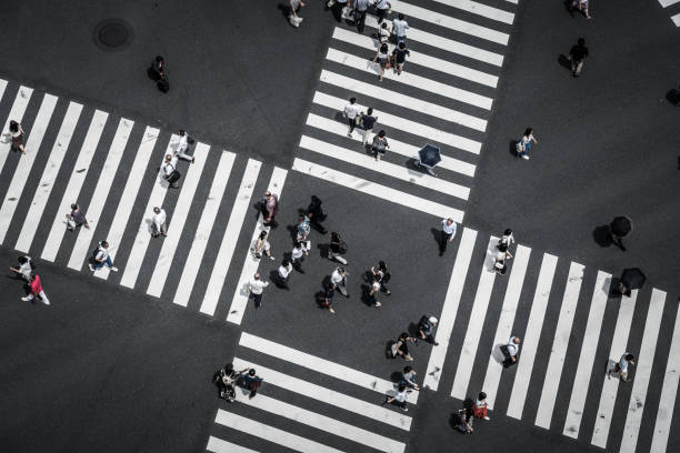 istock Aerial View of a Crossing in Ginza 852997382