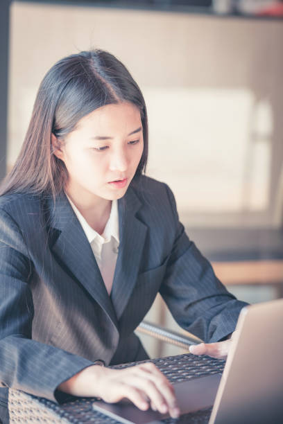 istock Business lady with laptop. 853054976
