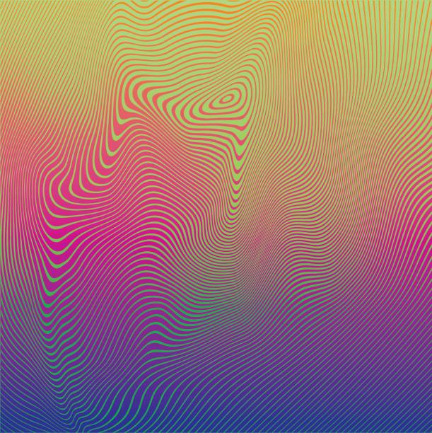 rippled полутон шаблон абстрактный фон - psychedelic stock illustrations