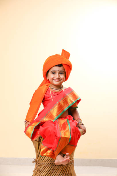 child in traditional style