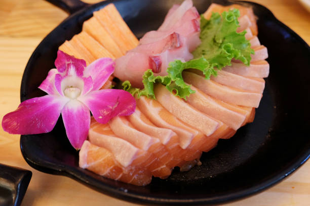 istock Japanese food fresh raw fish mixed sashimi 853129574