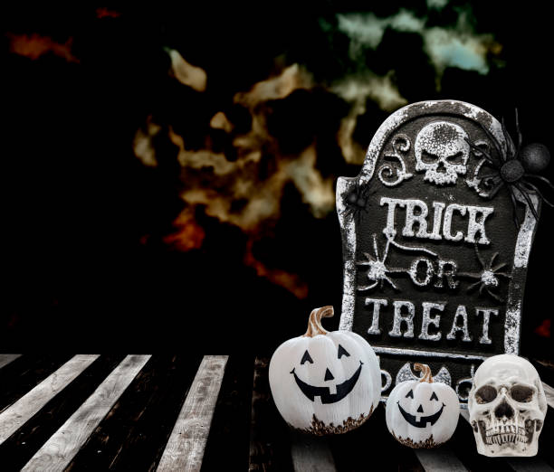 istock Halloween pumpkin with background and copy space 853142510