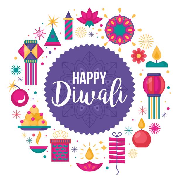 Diwali Hindu festival banner design vector art illustration