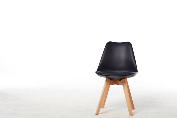 istock modern black chair with wooden legs 853154688