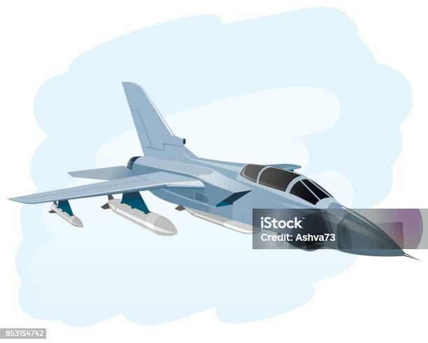 Flying War Plane Stock Illustration - Download Image Now - Fighter Plane,  Cartoon, Russia - iStock