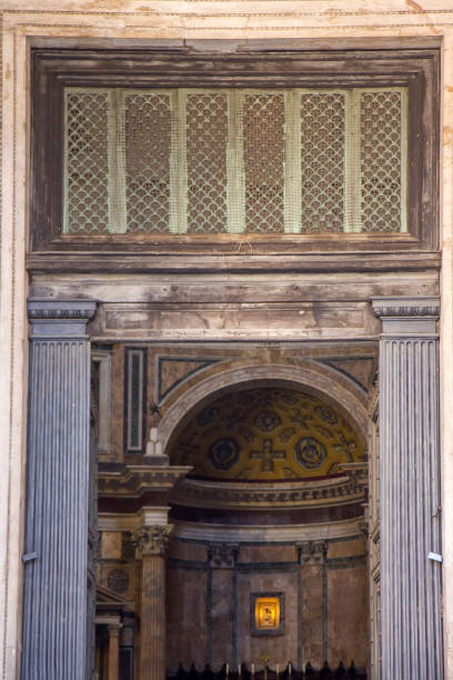 istock Ancient roman pantheon temple, entrance 853169864