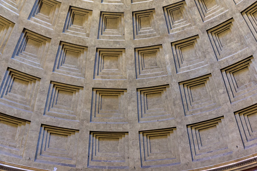 Ancient roman pantheon temple, interior