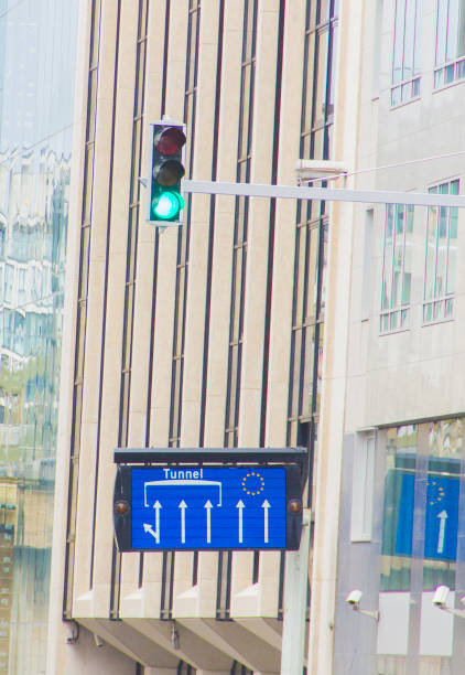 istock Roadsign directing towards the European Commission Headquarters 853178410