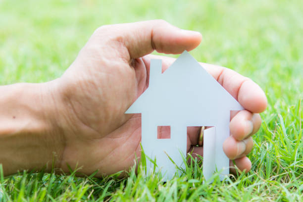 istock concept image of make house with white paper cut 853179762