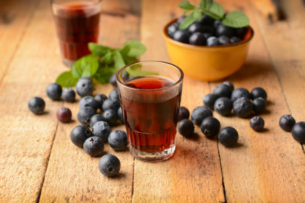 istock blueberry juice on wooden table 853201776