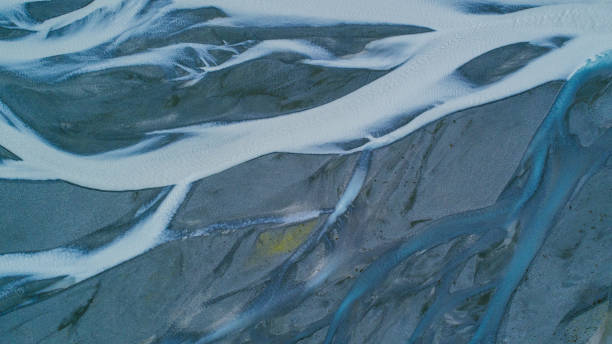 istock Aerial view of  blue river in the mountains 853224616