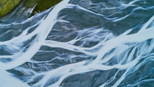 istock Aerial view of  blue river in the mountains 853225068