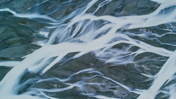 istock Aerial view of  blue river in the mountains 853225140
