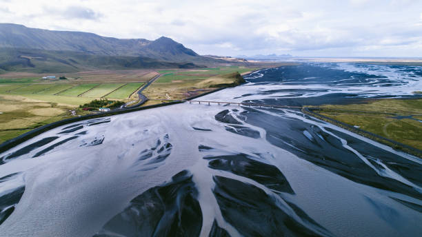 istock Aerial view of  blue river in the mountains 853225166