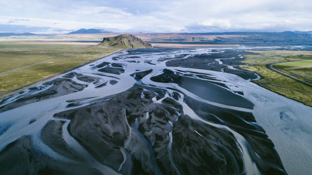 istock Aerial view of  blue river in the mountains 853225186
