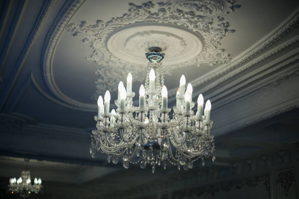 istock Antique crystal chandelier 853242402