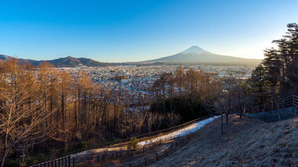 istock Fuji mountain with cityscape view 853248342
